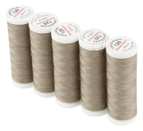 Ackermann Universal Nähgarn Stärke 120 - 5x 200 m, Farbe 7741 helles braunbeige