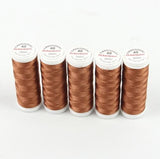 Ackermann Embroidery Nähgarn Stärke 40 - 5x 260 m, Farbe 2970 braun