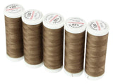 Ackermann Universal Nähgarn Stärke 120 - 5x 200 m, Farbe 7643 braun