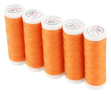 Ackermann Universal Nähgarn Stärke 120 - 5x 200 m, Farbe 0907 dunkelorange