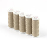 Ackermann Universal Nähgarn Stärke 120 - 5x 200 m, Farbe 0876 dunkelbeige
