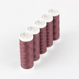 Ackermann Universal Nähgarn Stärke 120 - 5x 200 m, Farbe 0817 aubergine