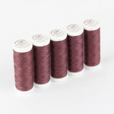 Ackermann Universal Nähgarn Stärke 120 - 5x 200 m, Farbe 0817 aubergine