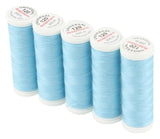 Ackermann Universal Nähgarn Stärke 120 - 5x 200 m, Farbe 0732 babyblau