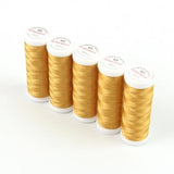 Ackermann Embroidery Stickgarn Stärke 40 - 5x 260 m, Farbe 3501 gold