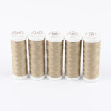 Ackermann Universal Nähgarn Stärke 120 - 5x 200 m, Farbe 0764 dunkelbeige