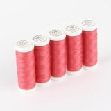 Ackermann Universal Nähgarn Stärke 120 - 5x 200 m, Farbe 7141 rosa meliert
