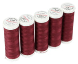 Ackermann Universal Nähgarn Stärke 120 - 5x 200 m, Farbe 0827 pflaumenbordeaux