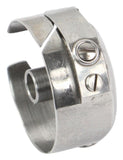 Eine Nahaufnahme der Spulenkapsel für die GRITZNER Tipmatic-Serie von ACKERMANN®, ein Original-Ersatzteil mit glänzender Metalloberfläche, sichtbaren Schrauben und einem geschwungenen Band – ideal für präzise Anwendungen.