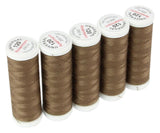 Ackermann Universal Nähgarn Stärke 120 - 5x 200 m, Farbe 7643 braun