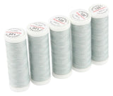 Ackermann Universal Nähgarn Stärke 120 - 5x 200 m, Farbe 7801 hellgrau