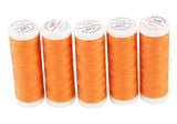 Ackermann Universal Nähgarn Stärke 120 - 5x 200 m, Farbe 0907 dunkelorange