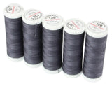 Ackermann Universal Nähgarn Stärke 120 - 5x 200 m, Farbe 0787 dunkles violettgrau
