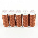 Ackermann Embroidery Nähgarn Stärke 40 - 5x 260 m, Farbe 2887 braun