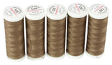 Ackermann Universal Nähgarn Stärke 120 - 5x 200 m, Farbe 7643 braun
