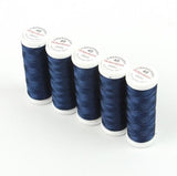 Ackermann Embroidery Nähgarn Stärke 40 - 5x 260 m, Farbe 2861 sehr dunkles marineblau