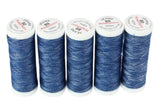 Ackermann Jeans Nähgarn Stärke 80 - 5x 150 m, Farbe 4021 blau meliert
