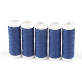 Ackermann Universal Nähgarn Stärke 120 - 5x 200 m, Farbe 0736 dunkelblau