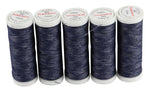 ACKERMANN® JEANS Nähgarn-Pack, 5x 150m, Stärke: 80, Farbe: 4022 Jeansblau