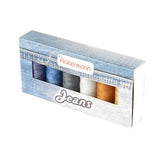ACKERMANN® Jeans Nähgarnset Farben Mix Stärke 80, 6x 150m, Jeansgarn